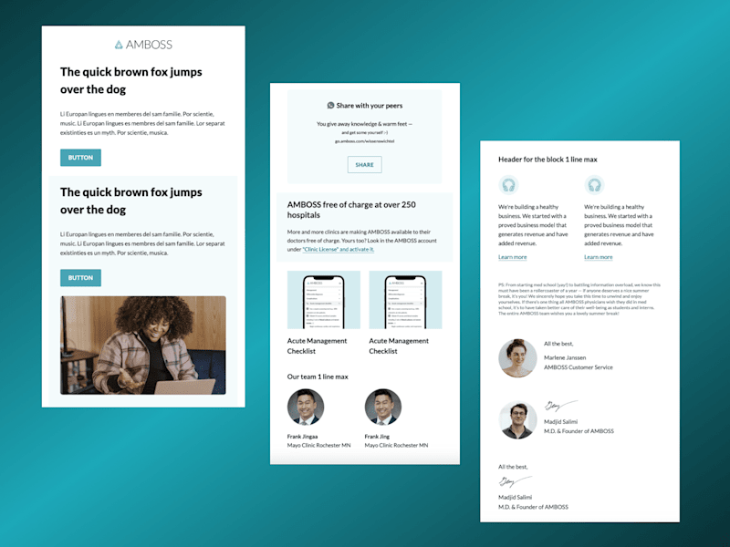 Cover image for Email HTML for AMBOSS
