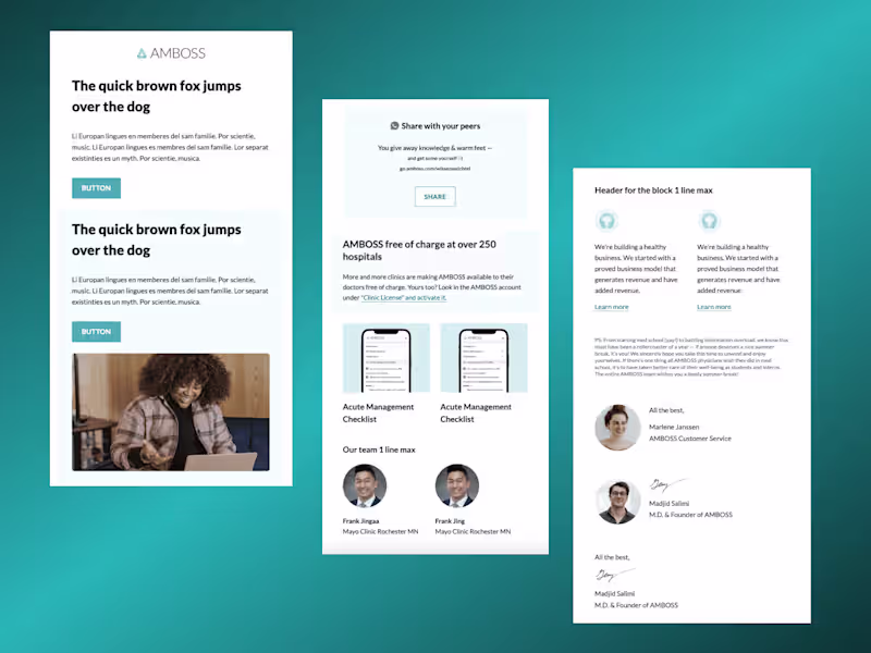 Cover image for Email HTML for AMBOSS