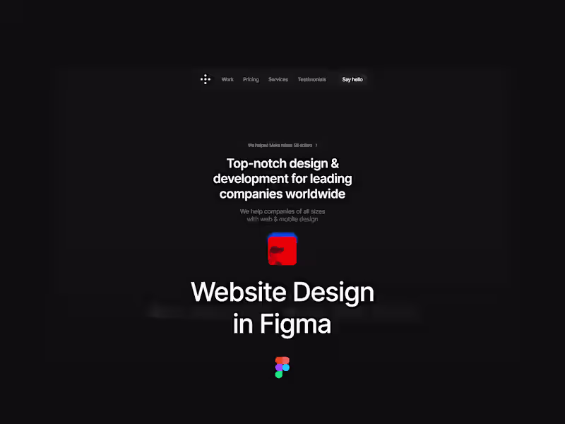 Cover image for Website Design in Figma