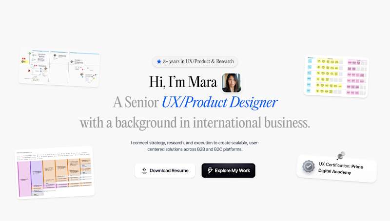 Cover image for Creative Portfolio Website Design for Mara Pederson