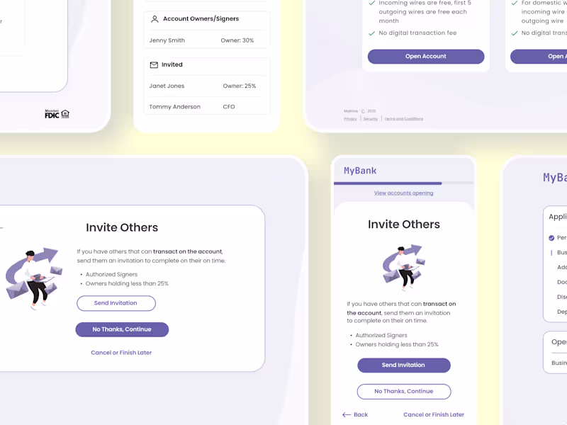 Cover image for Online Banking Account Opening | UX/UI | Concept to Development