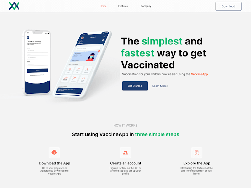 Cover image for Vaccine-App: The fastest way to get your child Vaccinated