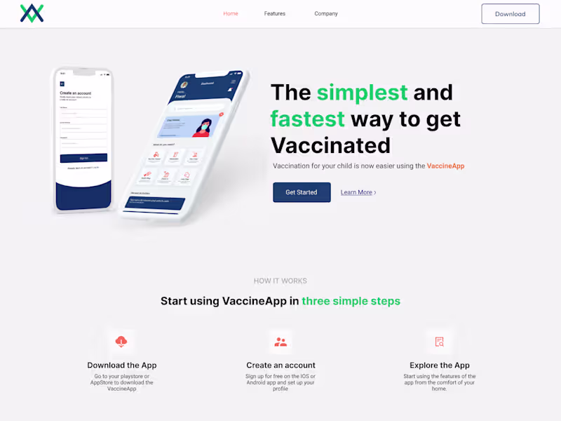 Cover image for Vaccine-App: The fastest way to get your child Vaccinated