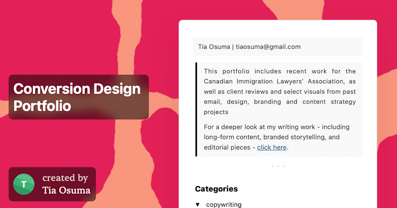 Cover image for Conversion Design Portfolio