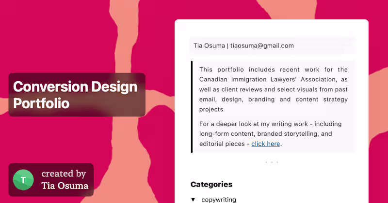 Cover image for Conversion Design Portfolio