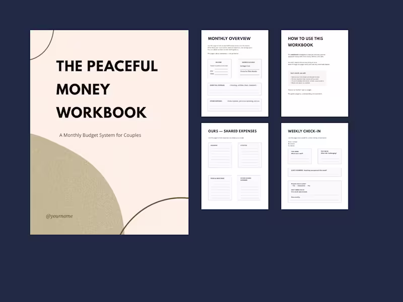 Cover image for Workbook / Planner Layout Design