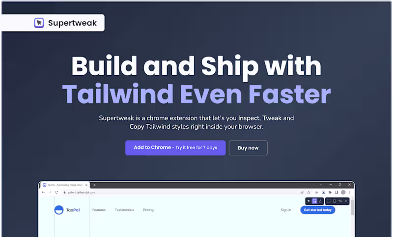 Cover image for Supertweak - dev tool Chrome extension for Tailwind developers