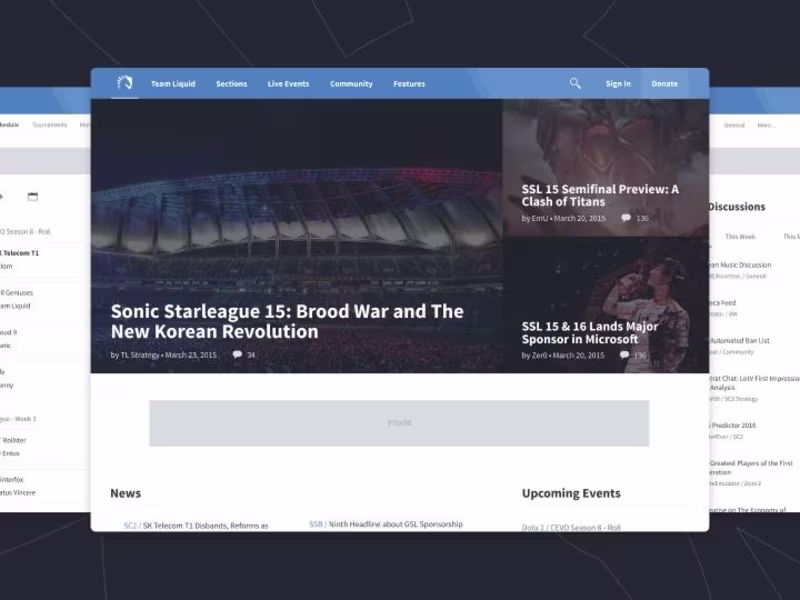 Cover image for Team Liquid.net, Version 2