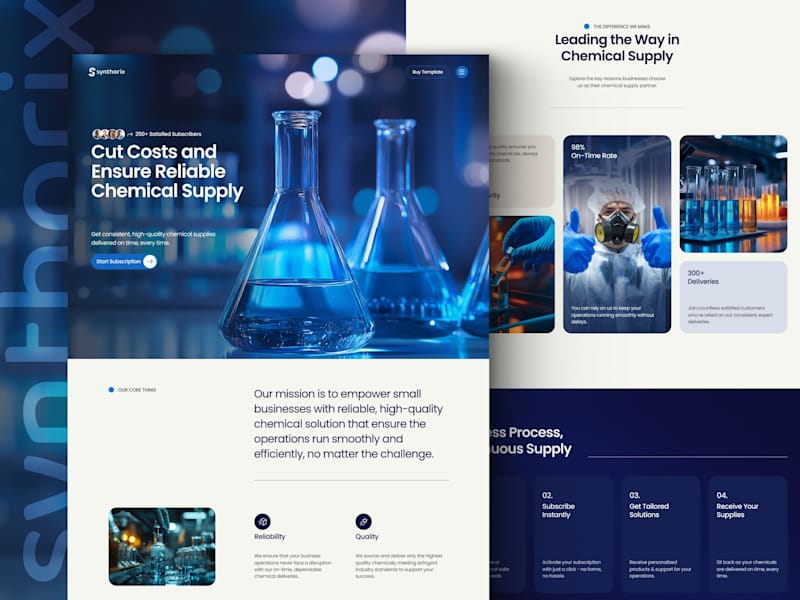 Cover image for Synthorix | Streamlined chemical supply landing page