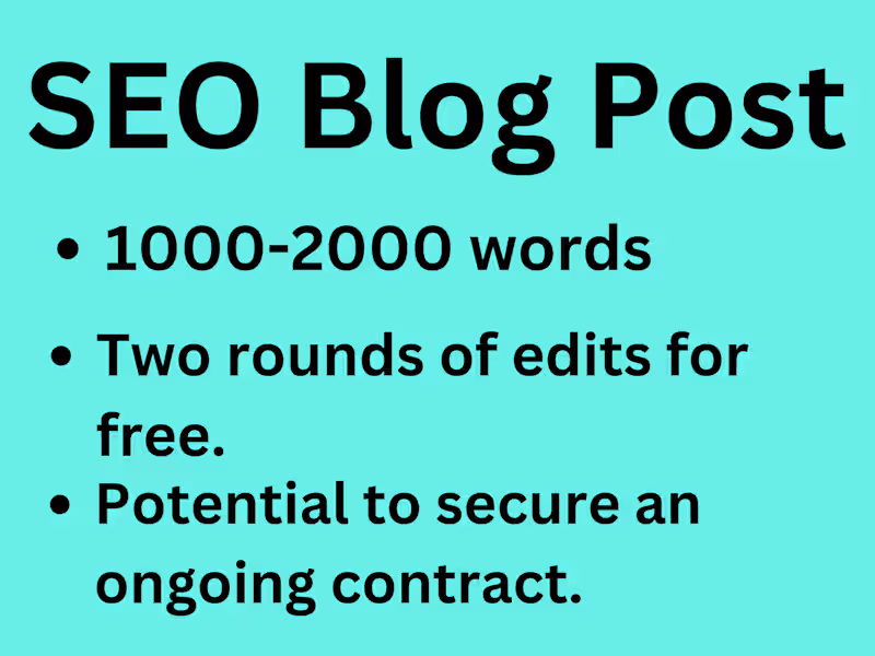 Cover image for Get a quality SEO blog post to engage and delight leads. 