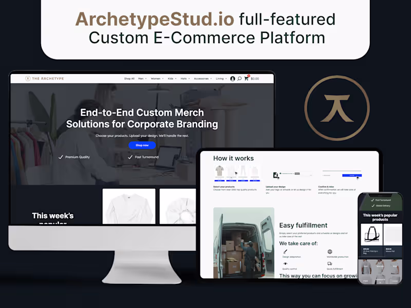 Cover image for Custom E-Commerce Platform for ArchetypeStud.io