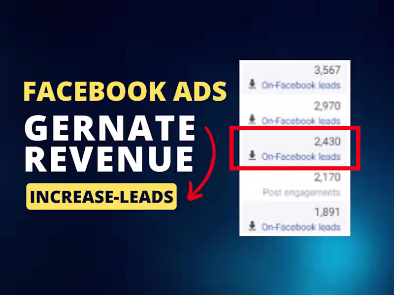 Cover image for Facebook Ads Lead Generation Expert