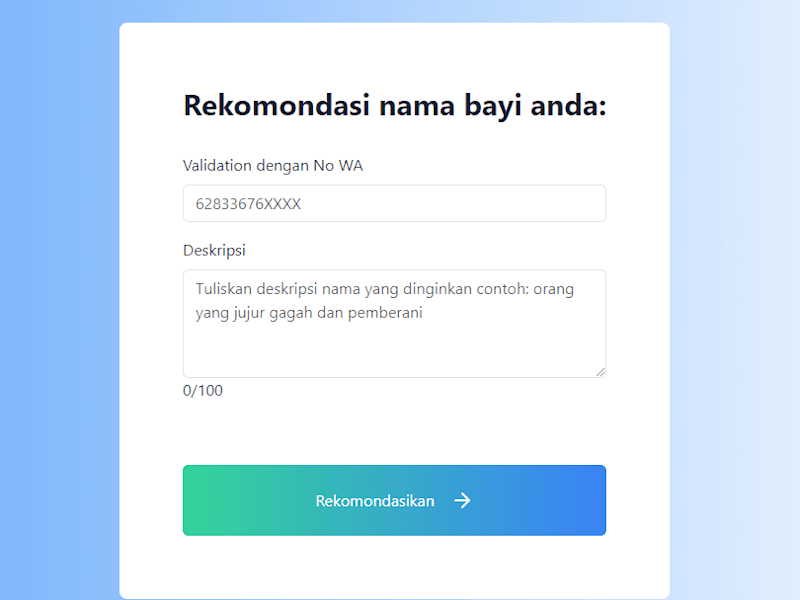 Cover image for Recommander Name Web App