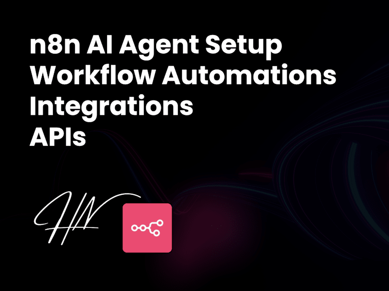 Cover image for n8n AI Agent Setup | Workflow Automations | Integrations | APIs
