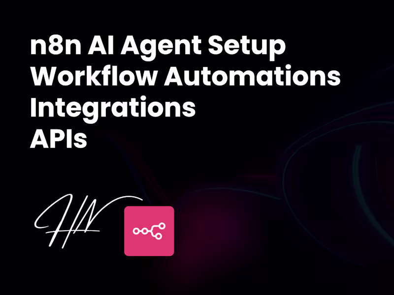 Cover image for n8n AI Agent Setup | Workflow Automations | Integrations | APIs
