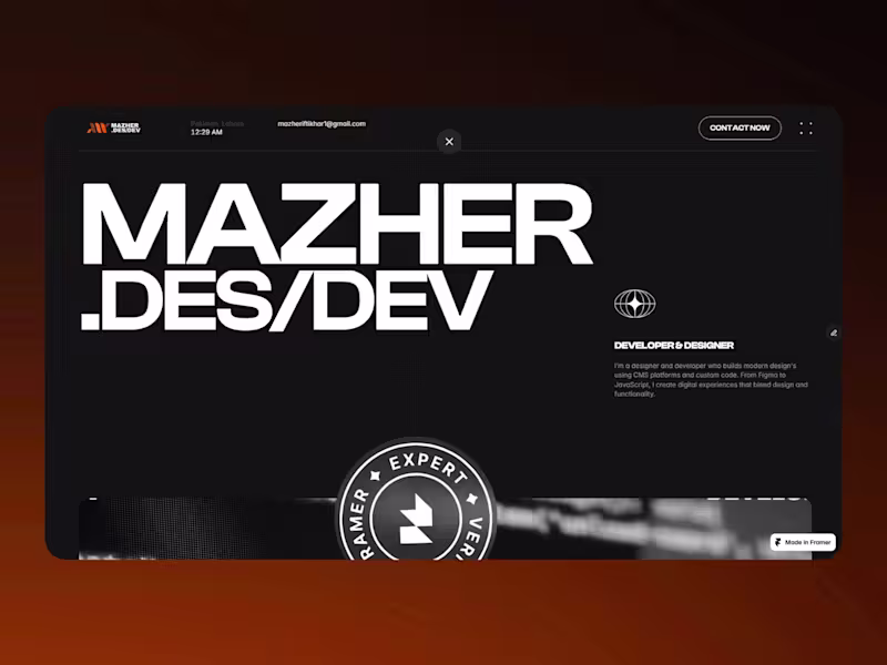 Cover image for Framer Developer & Designer