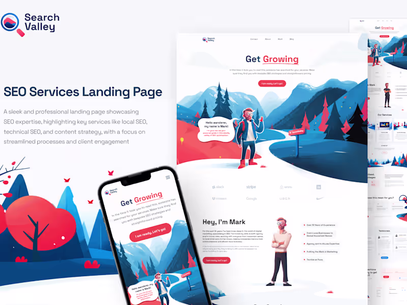 Cover image for Landing Page Design for SearchValley