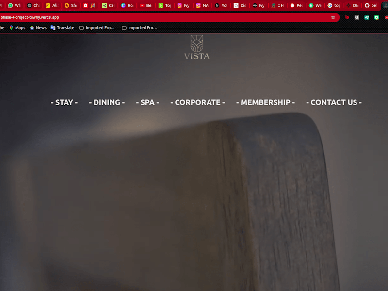 Cover image for Vista Hotels | Responsive Website