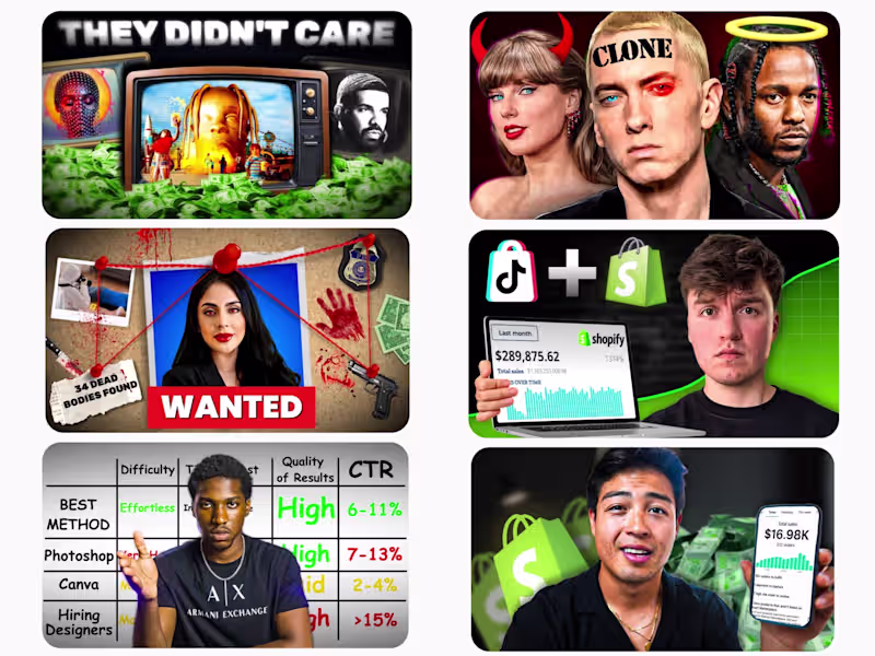 Cover image for YouTube Thumbnail Designer | Strategy & CTR Specialist