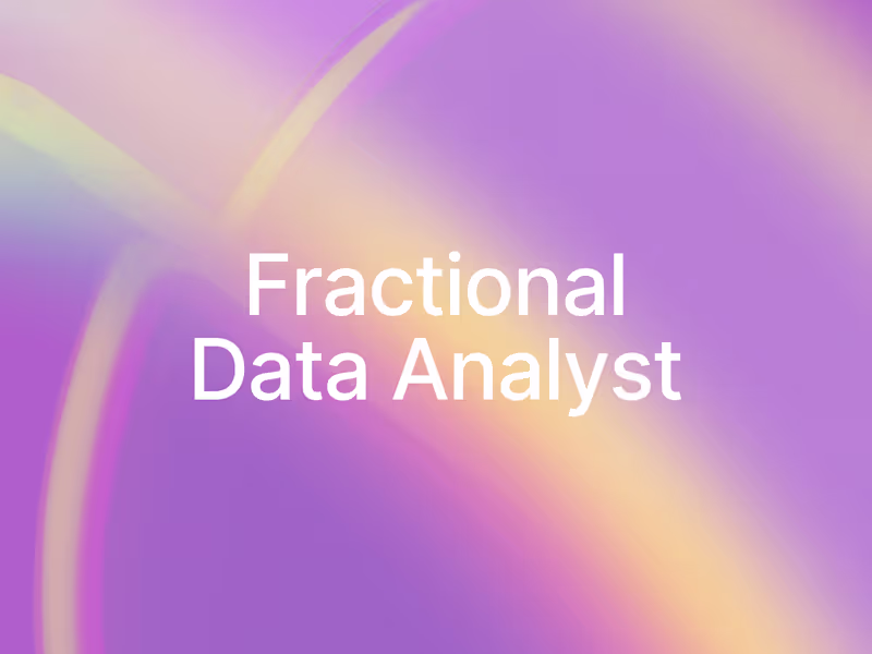 Cover image for Fractional data analyst