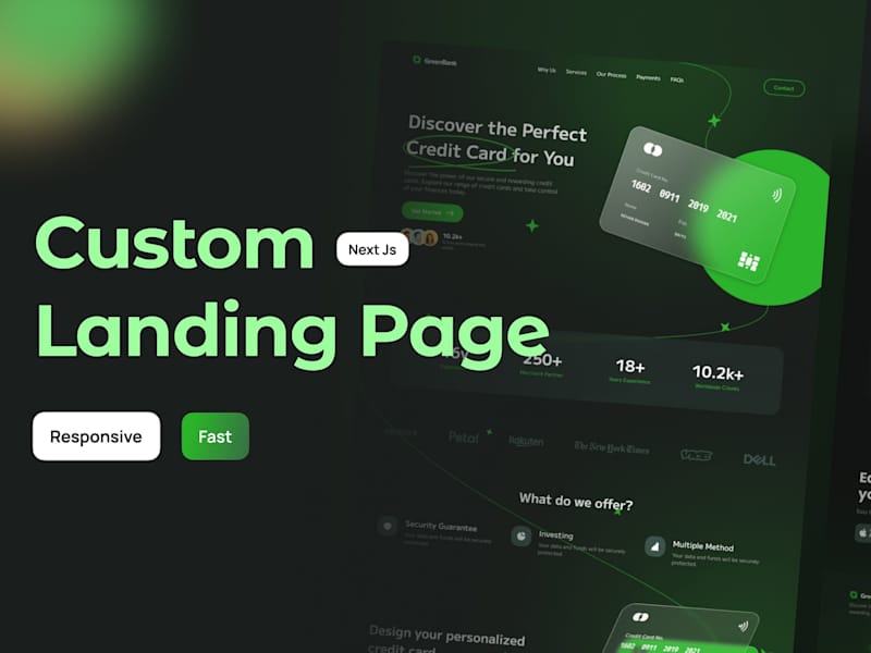 Cover image for Custom modern landing page 