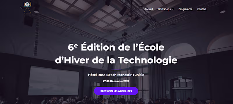 Cover image for Event Website 'École d’Hiver de la Technologie'