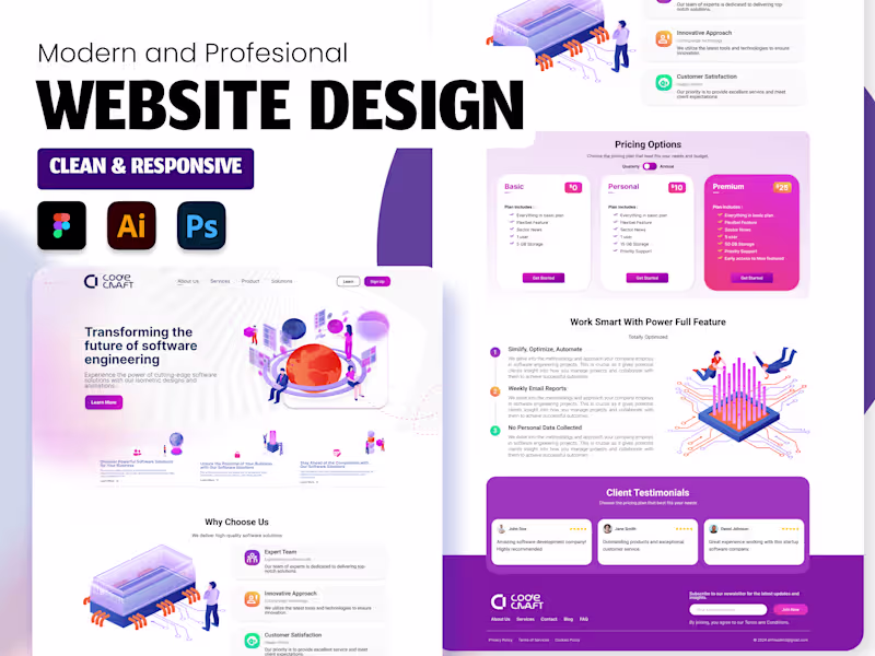 Cover image for Landing Page Design, Web design
