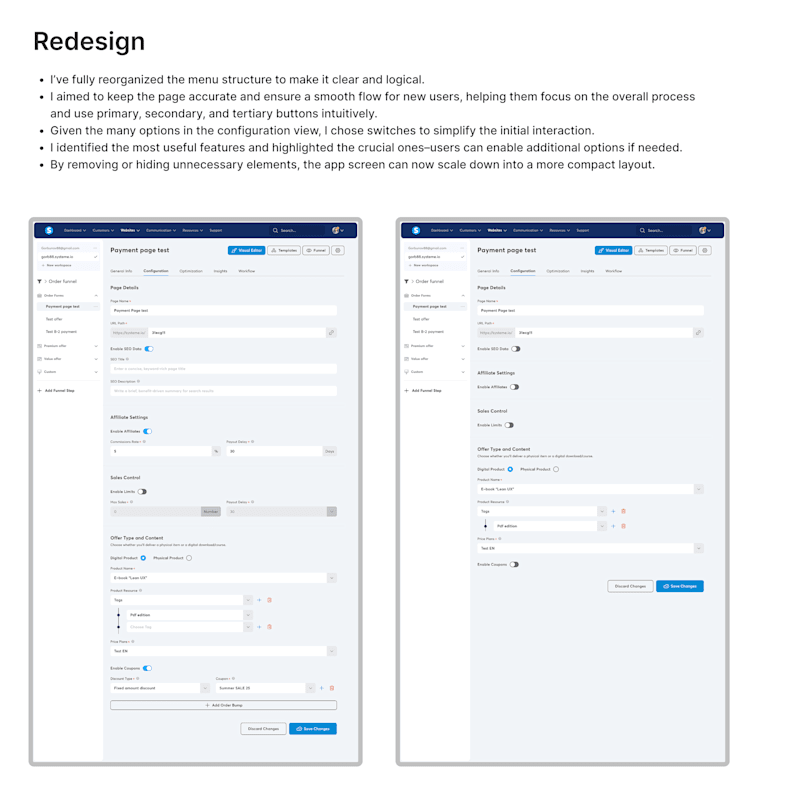 Cover image for Redesign Configuration page