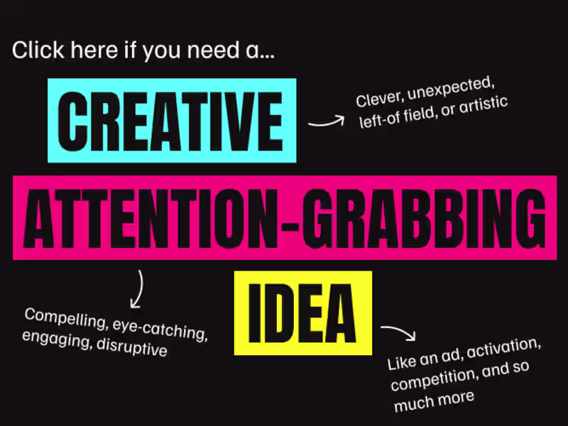 Cover image for Need a creative idea to get attention? Promote a brand/product?