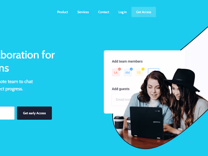 Cover image for Team confrence App landing page