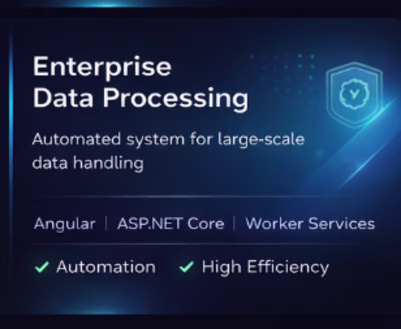 Cover image for Enterprise Data Processing Tool
Developed an