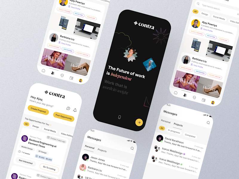 Cover image for Contra Mobile App Concept