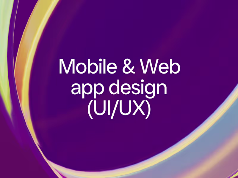 Cover image for Web app Design