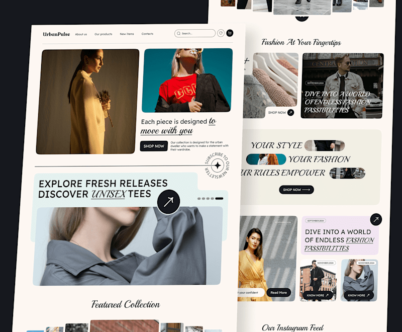 Cover image for UrbanPluse - E-commerce brand landing page