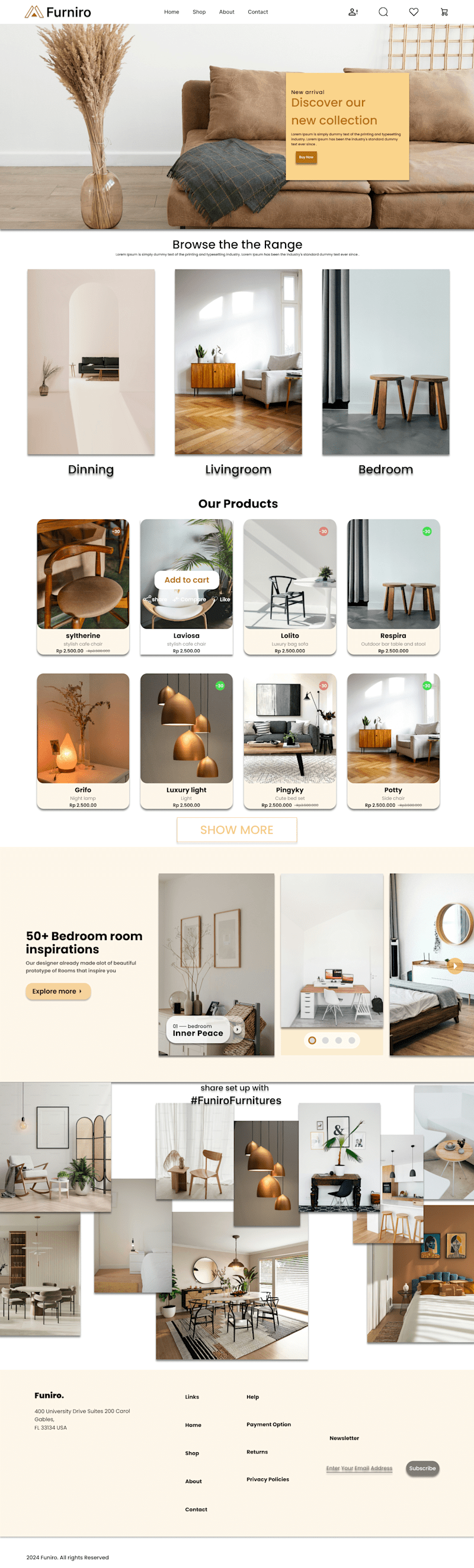 Cover image for furniture website redesign 