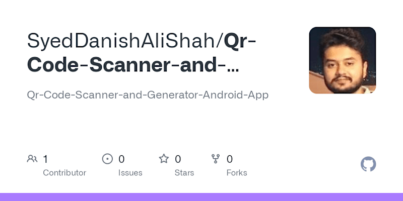 Cover image for QR Code Scanner and Generator Android App
