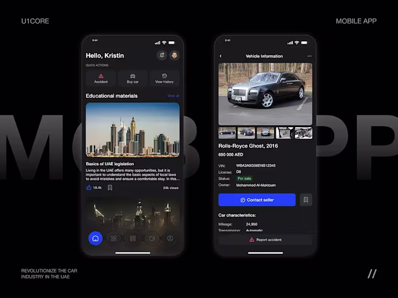 Cover image for Car Market and Tracking - Mobile App Design