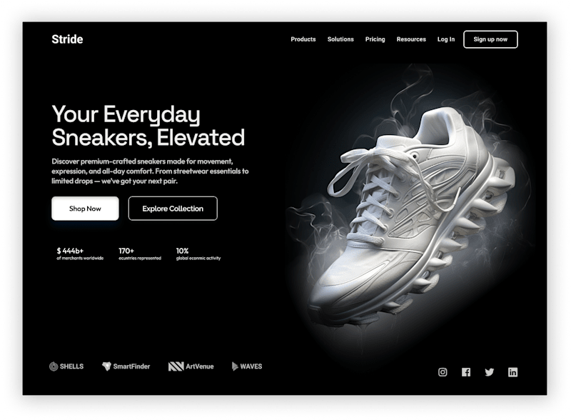 Cover image for Stride - Your Everyday Sneakers, Elevated