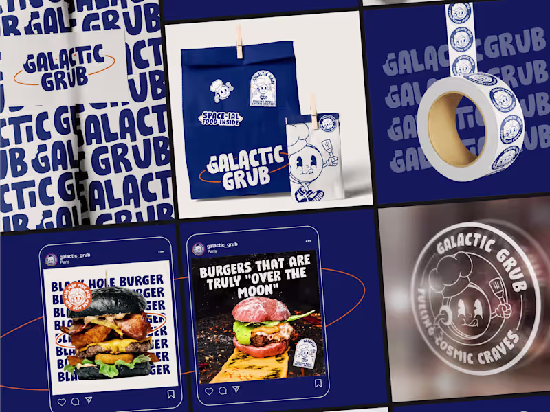 Cover image for GALATIC GRUB | Yummy burger brand