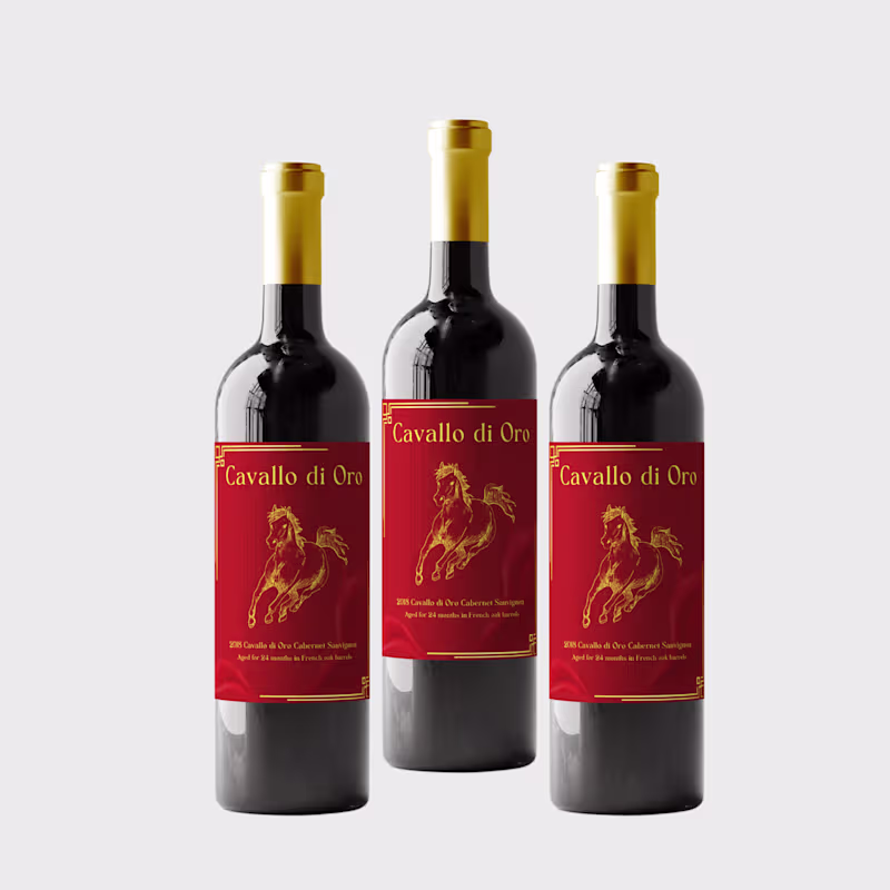 Cover image for Product label design for - CAVALLO DI ORO 