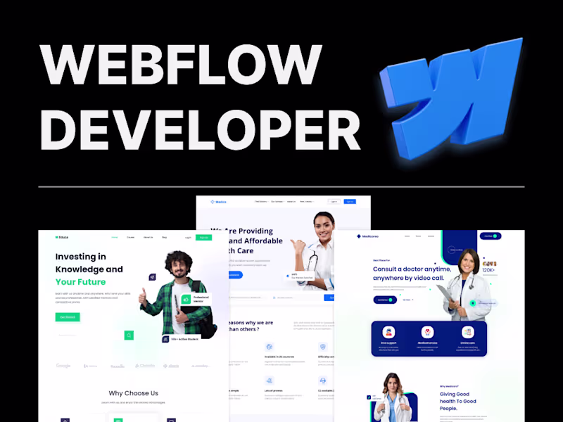 Cover image for Website Design & Website Development in Webflow