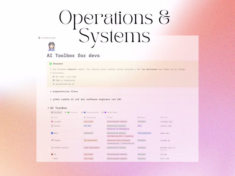 Cover image for This is a small system I designed in Notion to keep AI tooli...