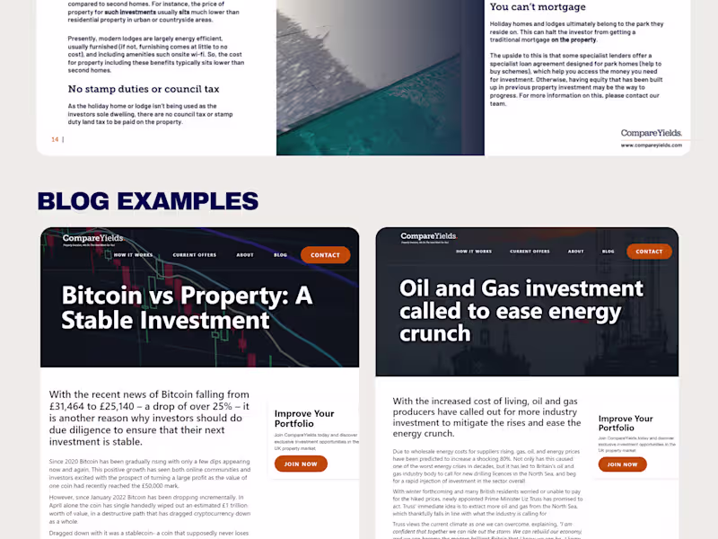 Cover image for SEO Content Writing for Property Investment Firm