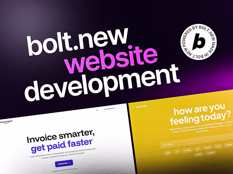 Cover image for Crafting Modern Web Experiences in Bolt.new