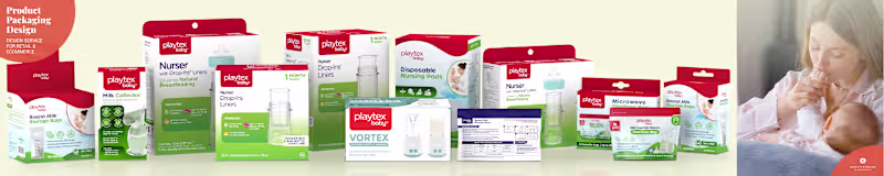 Cover image for packaging design and production for Playtex baby