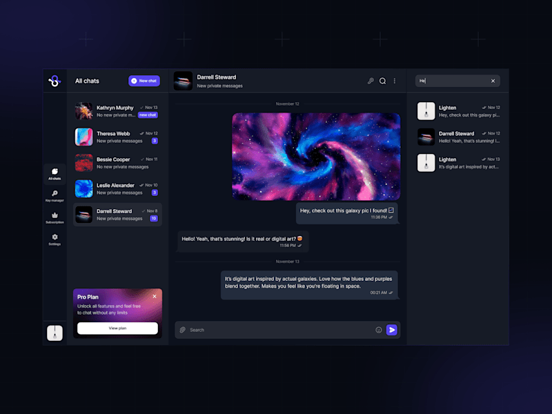 Cover image for Key Sharer | Encrypted Chat Platform | Web, Mobile, Landing