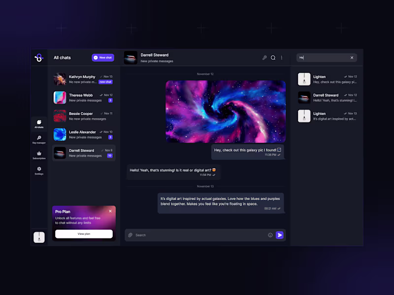 Cover image for Key Sharer | Encrypted Chat Platform | Web, Mobile, Landing