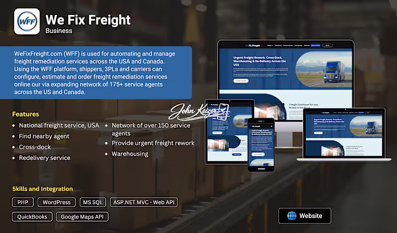 Cover image for We Fix Freight - PHP