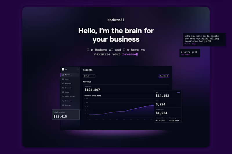 Cover image for Modern AI — Landing Page Design