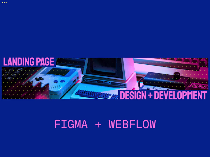 Cover image for [Figma+Webflow] Landing Page Redesign